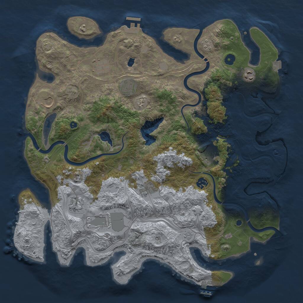 Rust Map: Procedural Map, Size: 4250, Seed: 20240201, 16 Monuments