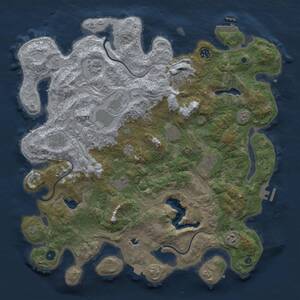 Thumbnail Rust Map: Procedural Map, Size: 4500, Seed: 248420654, 16 Monuments