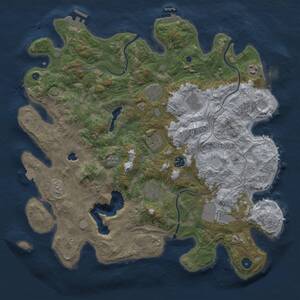 Thumbnail Rust Map: Procedural Map, Size: 4250, Seed: 671354956, 14 Monuments