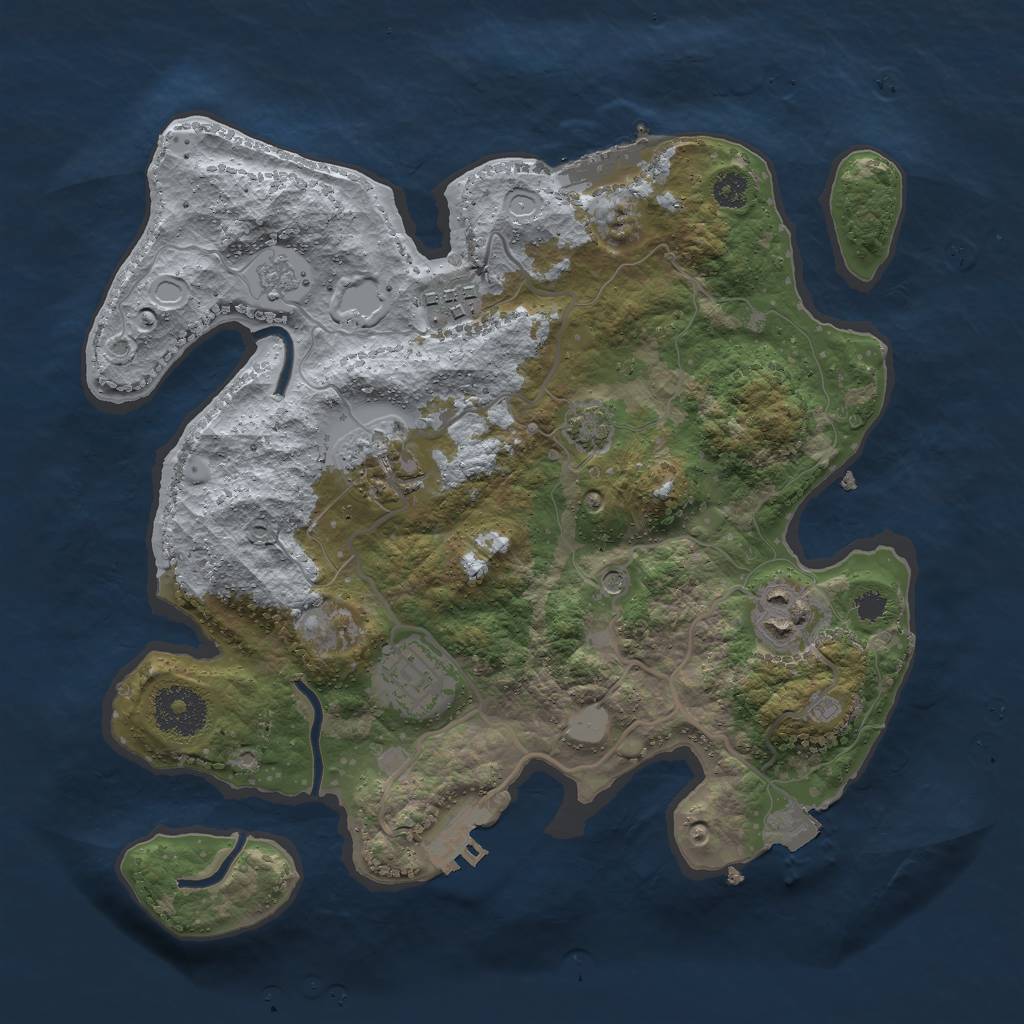 Rust Map: Procedural Map, Size: 2950, Seed: 1923620235, 12 Monuments
