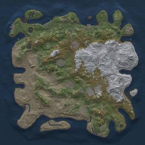 Thumbnail Rust Map: Procedural Map, Size: 4300, Seed: 2758, 19 Monuments