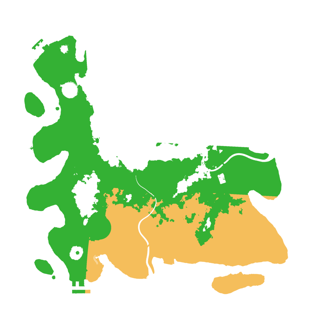 Biome Rust Map: Procedural Map, Size: 3500, Seed: 23212544