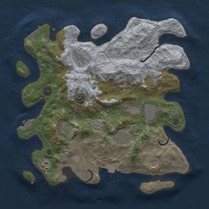 Thumbnail Rust Map: Procedural Map, Size: 3500, Seed: 23212544, 16 Monuments