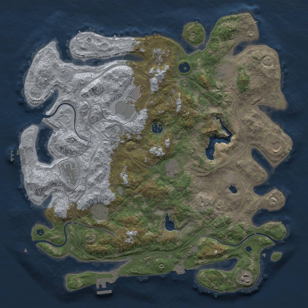 Rust Map: Procedural Map, Size: 4250, Seed: 2044161942, 15 Monuments