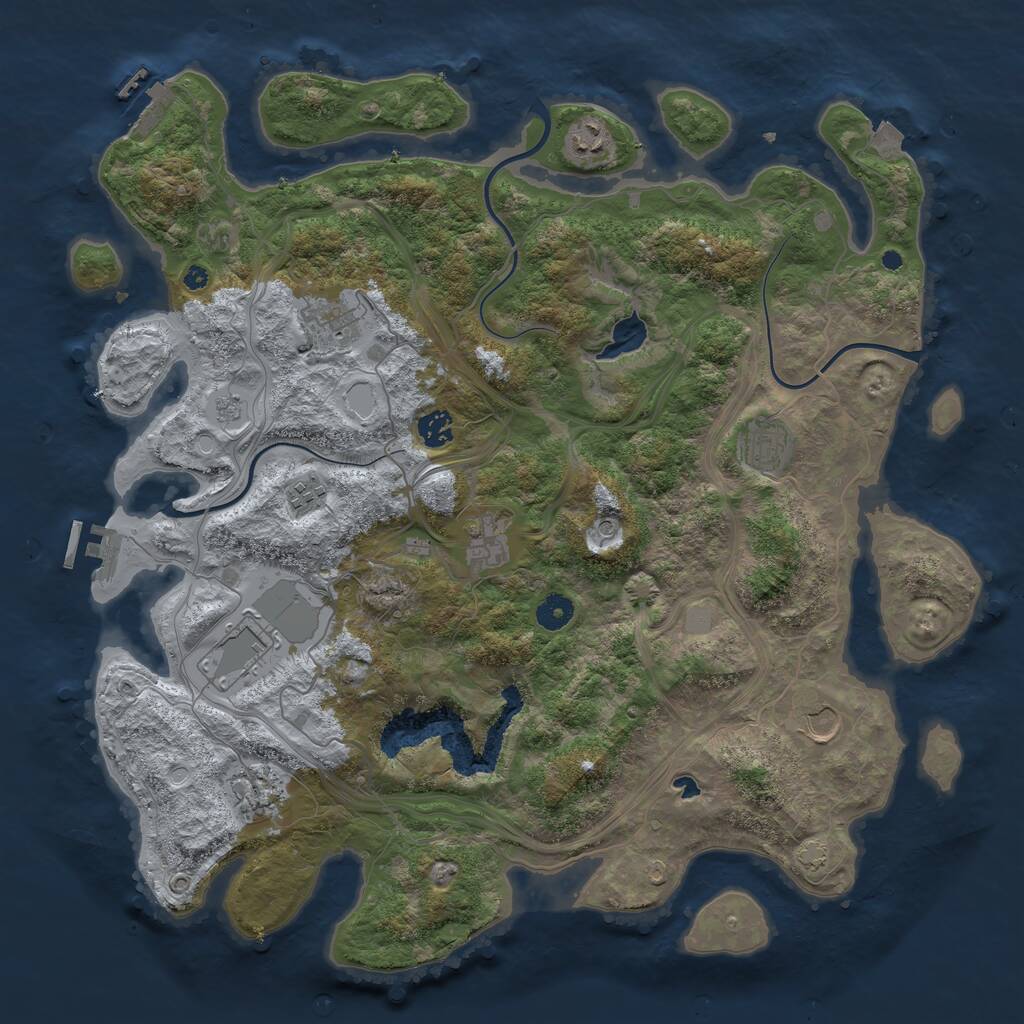 Rust Map: Procedural Map, Size: 4250, Seed: 88695938, 15 Monuments