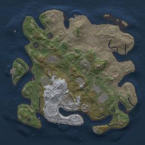 Thumbnail Rust Map: Procedural Map, Size: 3500, Seed: 2142562213, 17 Monuments