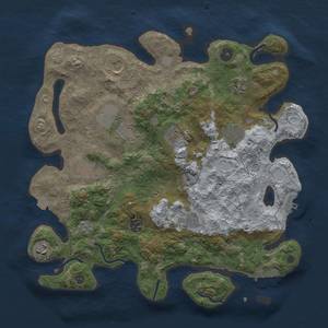 Thumbnail Rust Map: Procedural Map, Size: 3700, Seed: 1783715, 18 Monuments