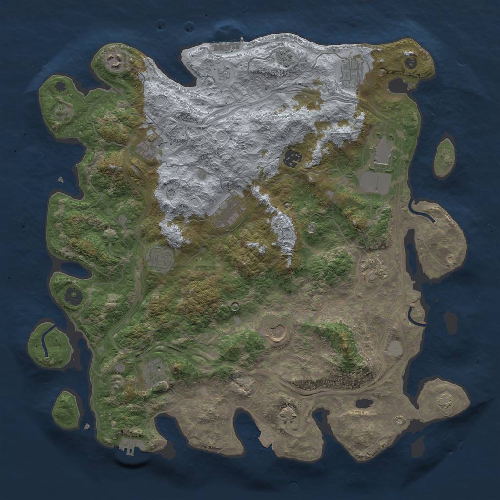 Rust Map: Procedural Map, Size: 4250, Seed: 1558366442, 19 Monuments