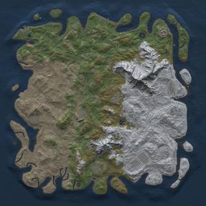 Thumbnail Rust Map: Procedural Map, Size: 5000, Seed: 831474561, 19 Monuments