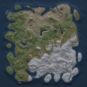 Thumbnail Rust Map: Procedural Map, Size: 4500, Seed: 12378123, 15 Monuments