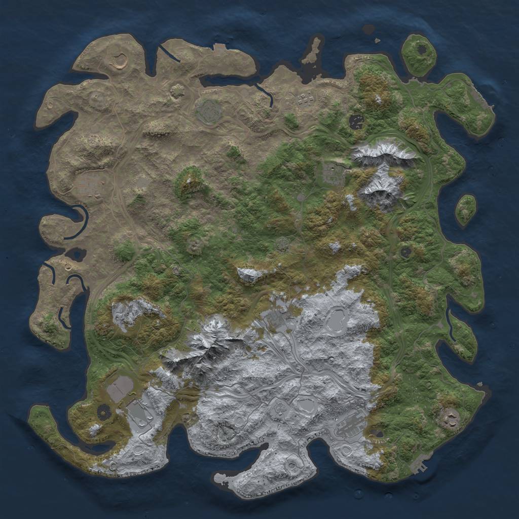 Rust Map: Procedural Map, Size: 5000, Seed: 18011982, 19 Monuments