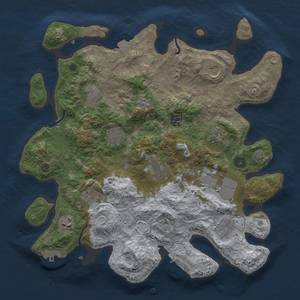 Thumbnail Rust Map: Procedural Map, Size: 3700, Seed: 338852518, 19 Monuments
