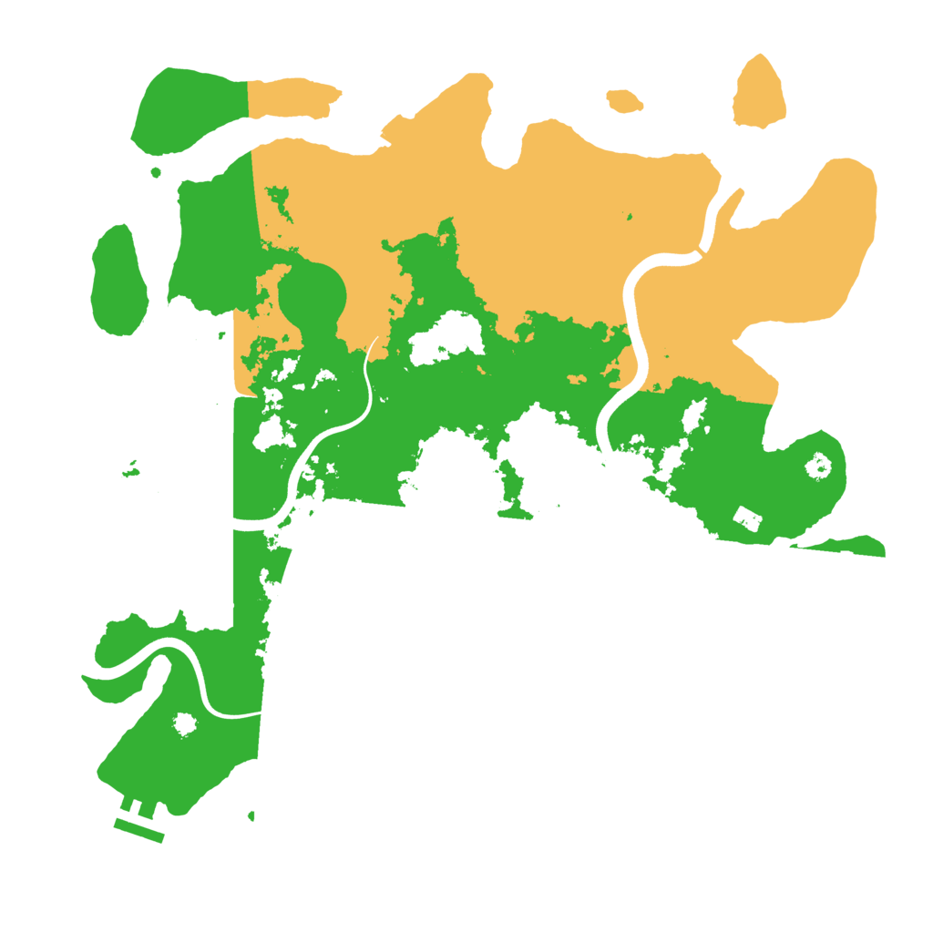 Biome Rust Map: Procedural Map, Size: 3700, Seed: 338852518