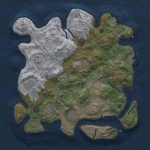 Thumbnail Rust Map: Procedural Map, Size: 3500, Seed: 1593912143, 16 Monuments