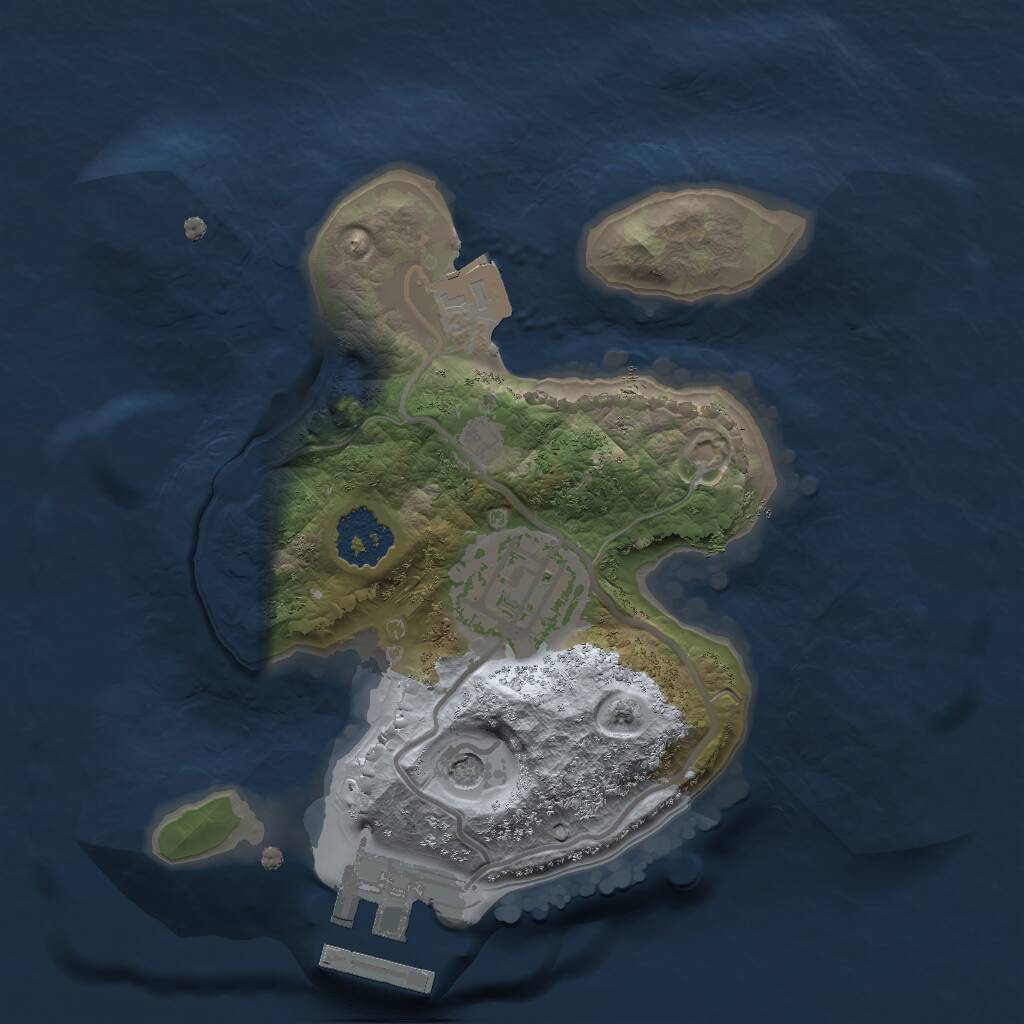 Rust Map: Procedural Map, Size: 1800, Seed: 751777009, 4 Monuments