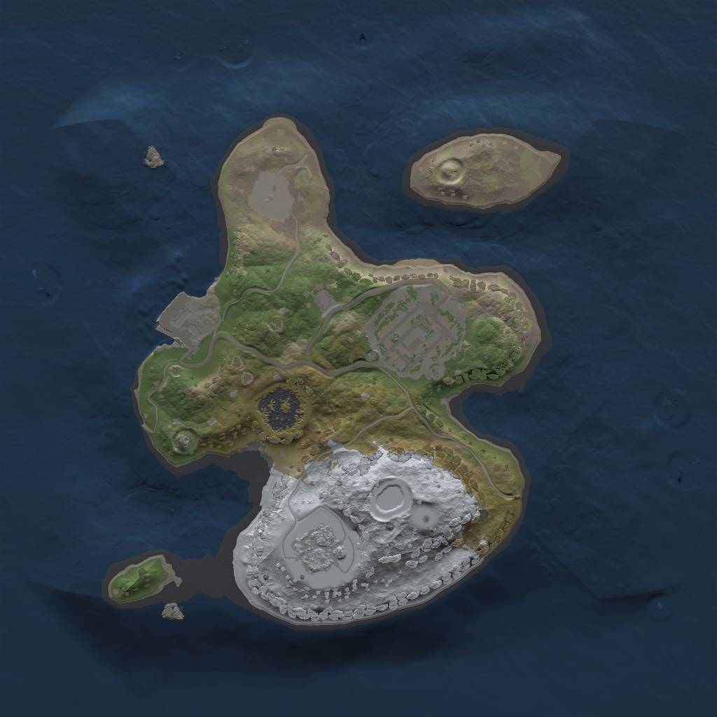 Rust Map: Procedural Map, Size: 1800, Seed: 751777009, 5 Monuments