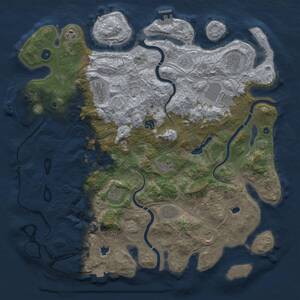 Thumbnail Rust Map: Procedural Map, Size: 4500, Seed: 1641408335, 16 Monuments