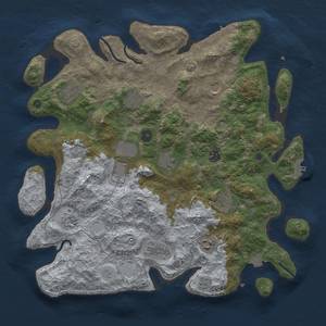 Thumbnail Rust Map: Procedural Map, Size: 4100, Seed: 319560265, 19 Monuments