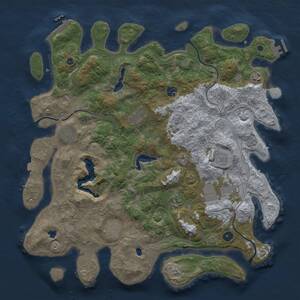 Thumbnail Rust Map: Procedural Map, Size: 4500, Seed: 1528182767, 15 Monuments