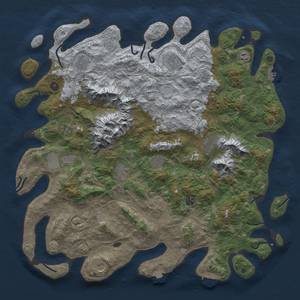 Thumbnail Rust Map: Procedural Map, Size: 5000, Seed: 28354898, 19 Monuments