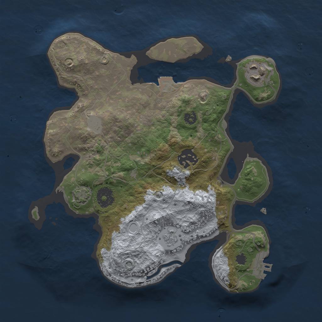 Rust Map: Procedural Map, Size: 2550, Seed: 1031, 8 Monuments