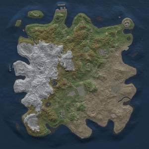 Thumbnail Rust Map: Procedural Map, Size: 4000, Seed: 3244, 19 Monuments