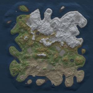 Thumbnail Rust Map: Procedural Map, Size: 3900, Seed: 875, 18 Monuments