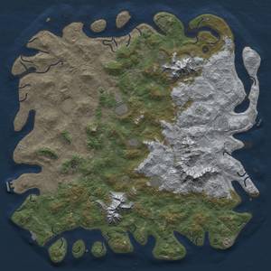 Thumbnail Rust Map: Procedural Map, Size: 6000, Seed: 11106, 19 Monuments