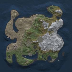 Thumbnail Rust Map: Procedural Map, Size: 3000, Seed: 1348968011, 13 Monuments