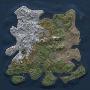 Thumbnail Rust Map: Procedural Map, Size: 3500, Seed: 1109187010, 17 Monuments