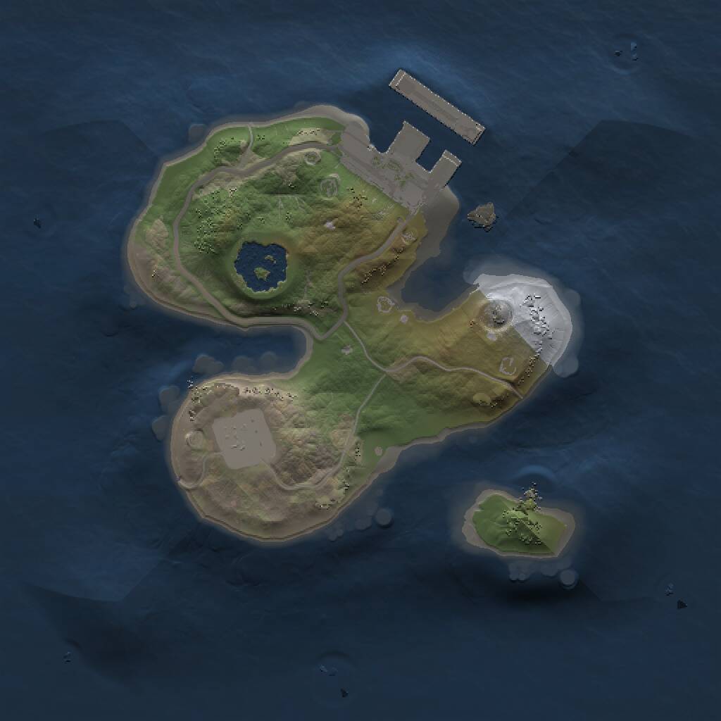 Rust Map: Procedural Map, Size: 1400, Seed: 230200561, 2 Monuments