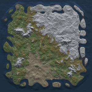 Thumbnail Rust Map: Procedural Map, Size: 6000, Seed: 745867301, 19 Monuments