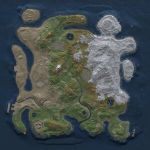 Thumbnail Rust Map: Procedural Map, Size: 3200, Seed: 857618360, 11 Monuments