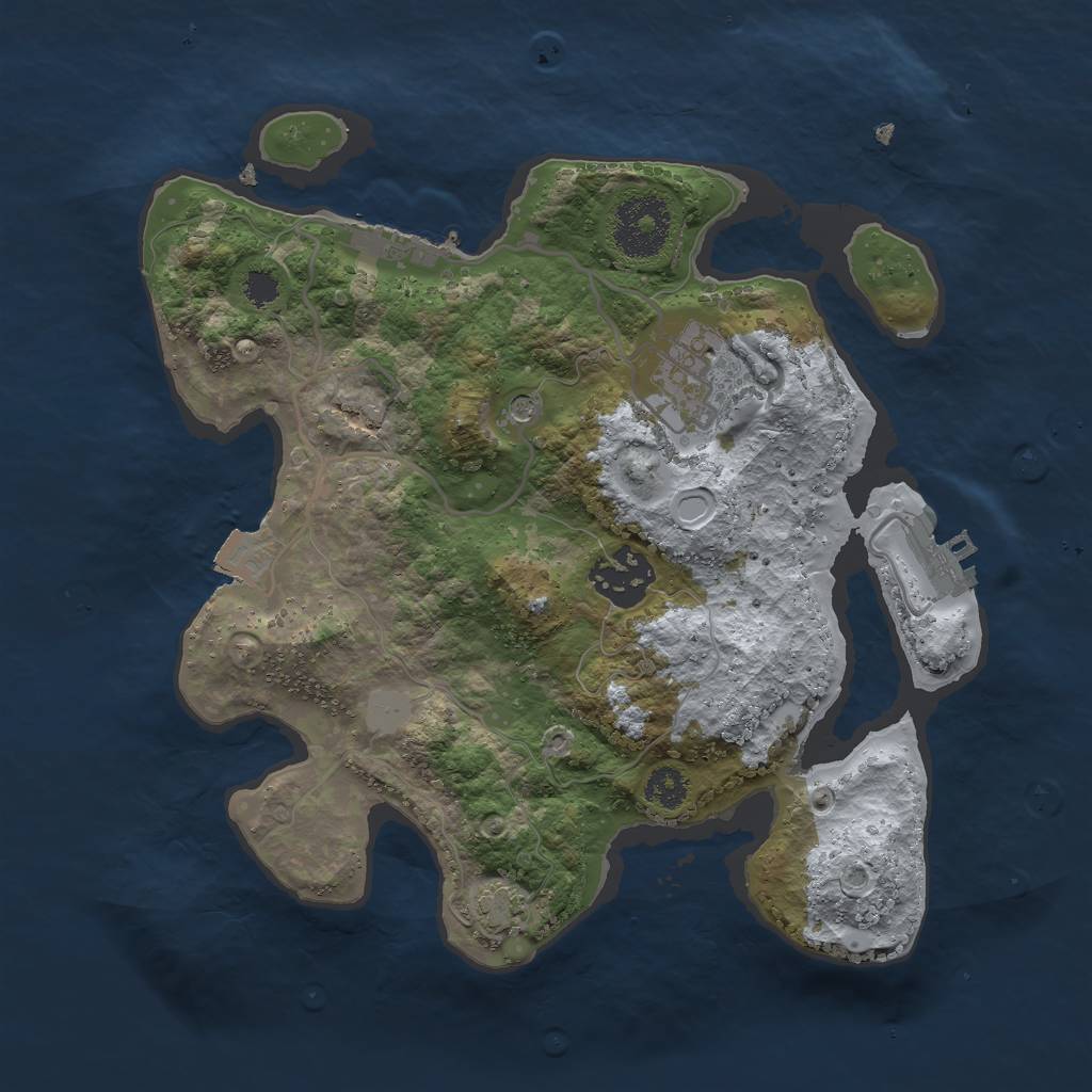 Rust Map: Procedural Map, Size: 2700, Seed: 568856125, 9 Monuments