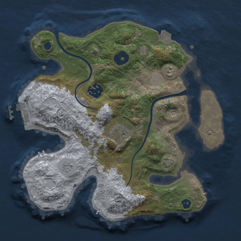 Rust Map: Procedural Map, Size: 2567, Seed: 3249, 7 Monuments