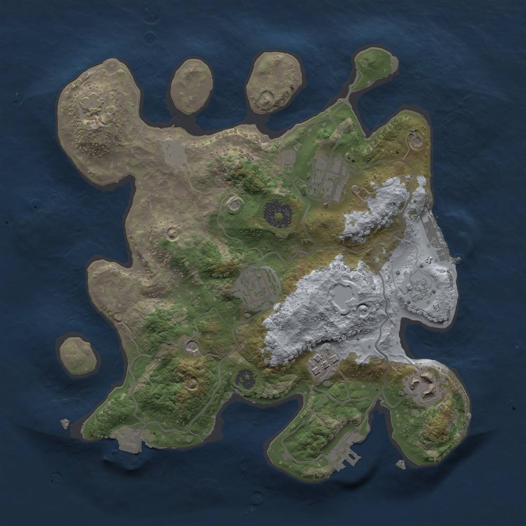Rust Map: Procedural Map, Size: 2700, Seed: 980713, 12 Monuments