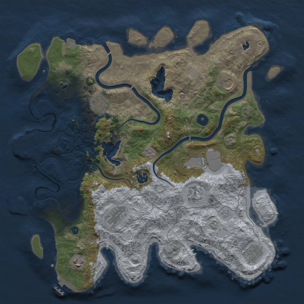 Rust Map: Procedural Map, Size: 4000, Seed: 12032603, 15 Monuments