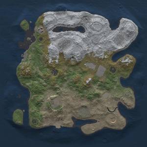 Thumbnail Rust Map: Procedural Map, Size: 3500, Seed: 19941103, 16 Monuments