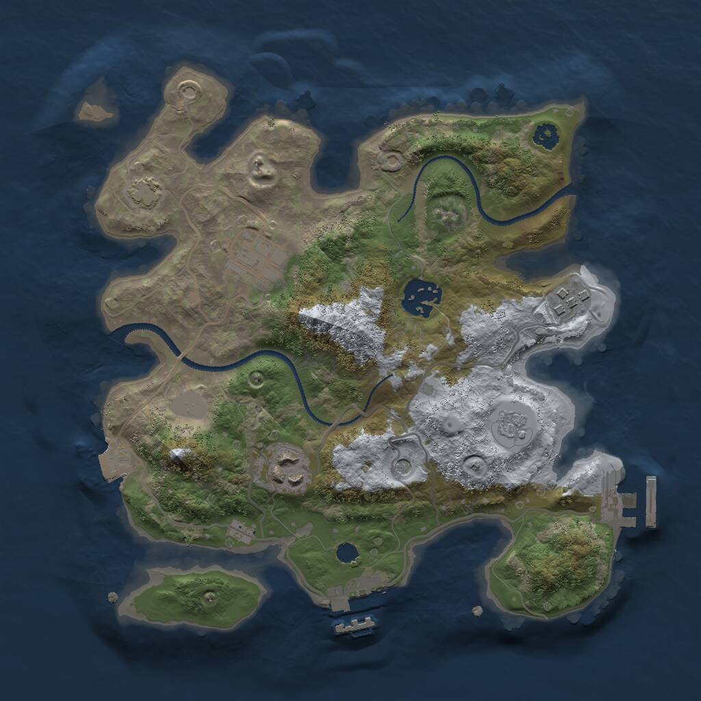 Rust Map: Procedural Map, Size: 2750, Seed: 1668455098, 10 Monuments
