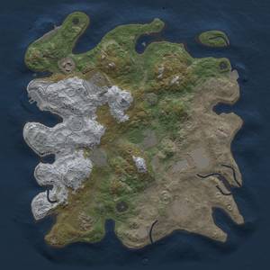 Thumbnail Rust Map: Procedural Map, Size: 3500, Seed: 18348553, 16 Monuments