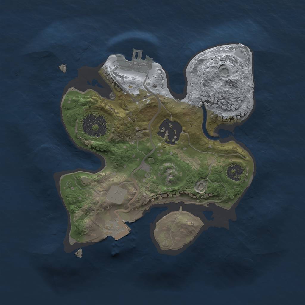 Rust Map: Procedural Map, Size: 1899, Seed: 13825, 5 Monuments