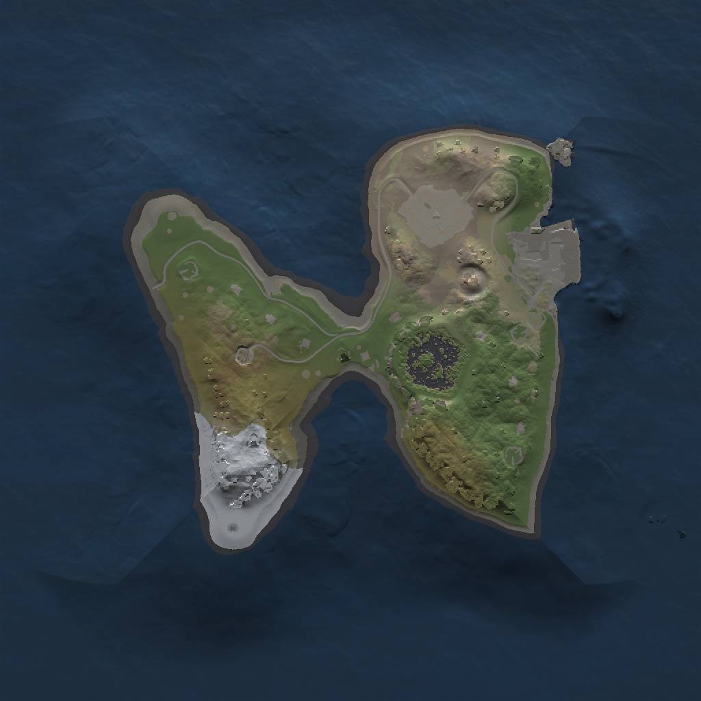 Rust Map: Procedural Map, Size: 1300, Seed: 3, 3 Monuments