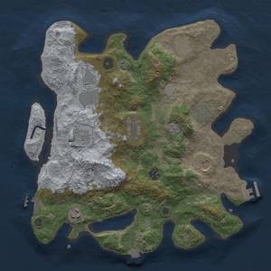 Thumbnail Rust Map: Procedural Map, Size: 3600, Seed: 10602, 17 Monuments