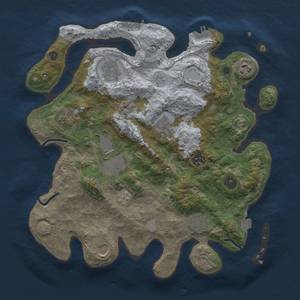 Thumbnail Rust Map: Procedural Map, Size: 3500, Seed: 12299534, 16 Monuments