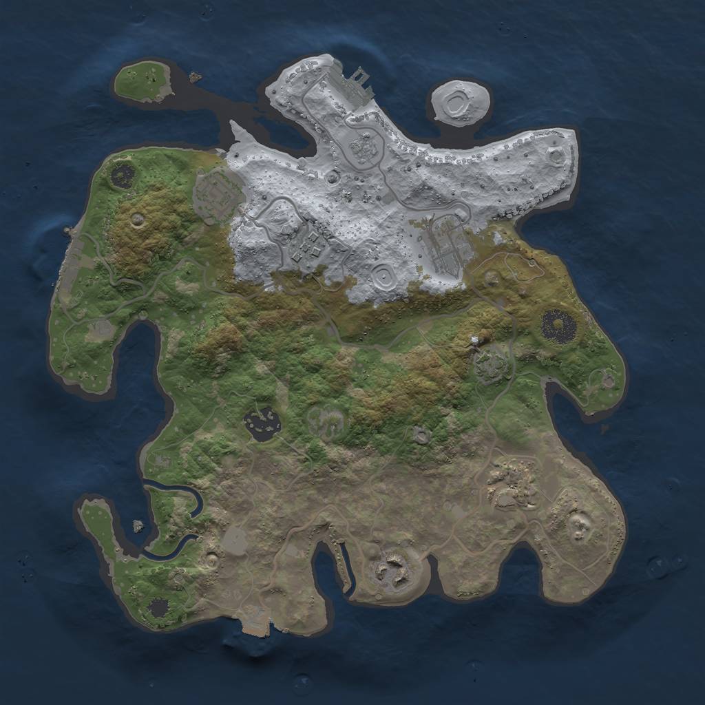 Rust Map: Procedural Map, Size: 3000, Seed: 22179, 13 Monuments