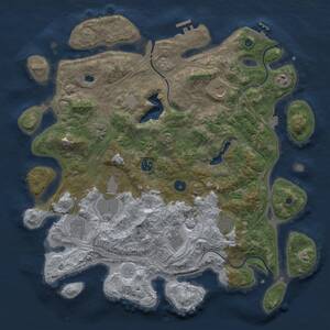 Thumbnail Rust Map: Procedural Map, Size: 4250, Seed: 1920311696, 15 Monuments