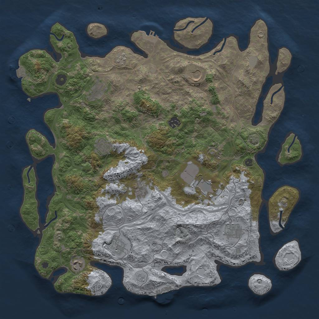 Rust Map: Procedural Map, Size: 4250, Seed: 15158, 19 Monuments