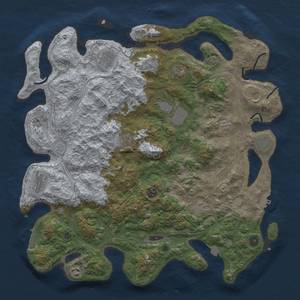 Thumbnail Rust Map: Procedural Map, Size: 4500, Seed: 1954032042, 19 Monuments