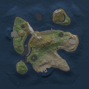 Thumbnail Rust Map: Procedural Map, Size: 2000, Seed: 348648945, 5 Monuments