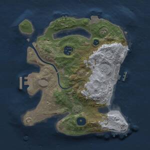 Thumbnail Rust Map: Procedural Map, Size: 2500, Seed: 5436457, 6 Monuments